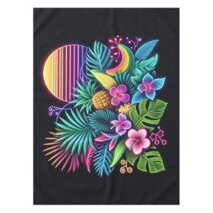 Nappe Néon coloré tropical/hawaïen