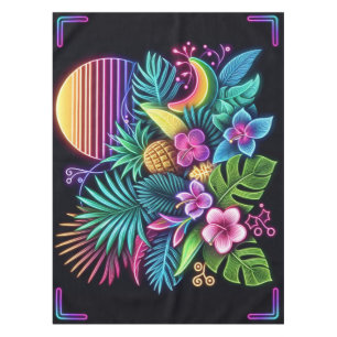 Nappe Néon coloré tropical/hawaïen