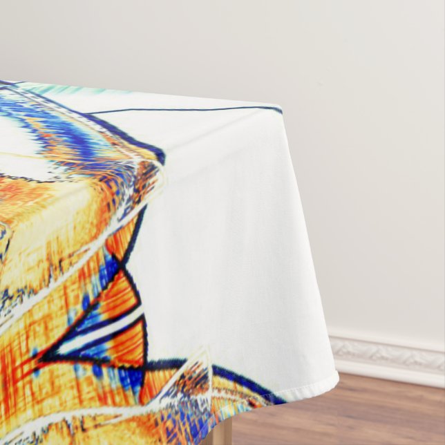 Nappe No d'encre égouttée, image avec orange, taches ble (In Situ)