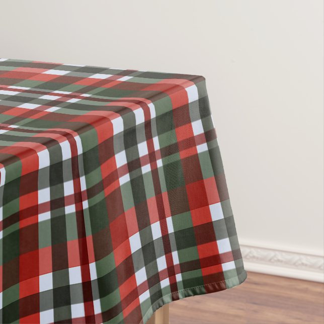 Nappe Noël à carreaux rouges et verts (In Situ)