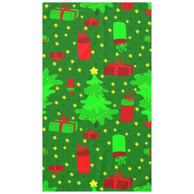 Nappe noël arbre étoiles cadeau cadeaux (Devant)