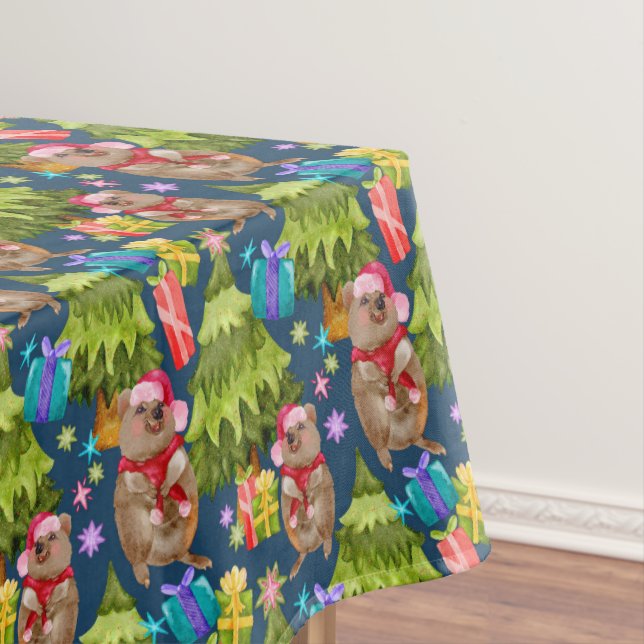 Nappe Noël bleu Quokka en Australie (In Situ)