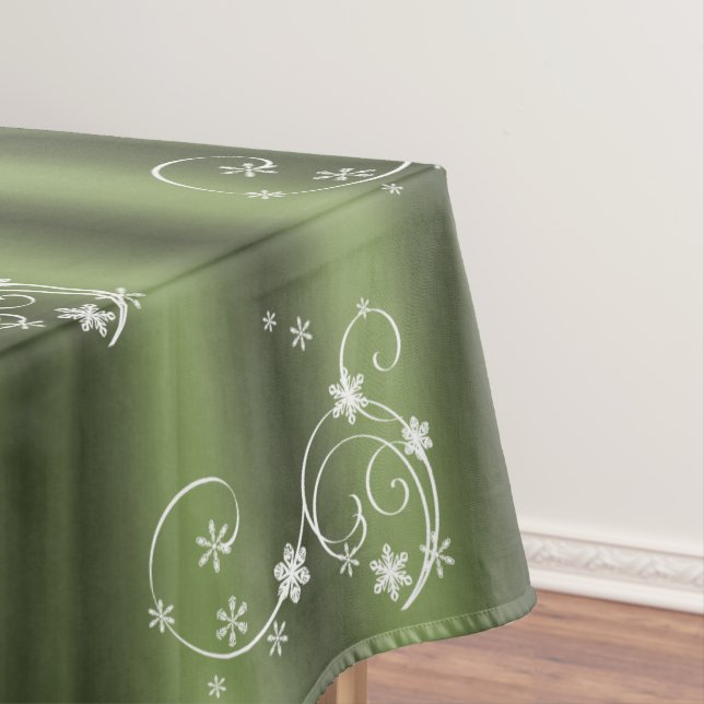 Nappe Noël des perles vertes et blanches (In Situ)