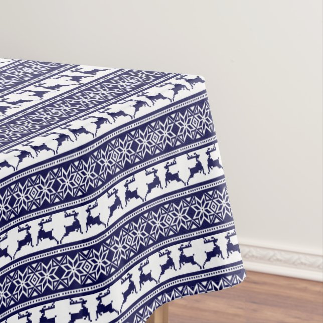 Nappe Noël, le bleu et le blanc scandinave (In Situ)