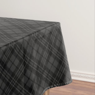 Nappe Noir blanc tartan plaid hiver Noël motif