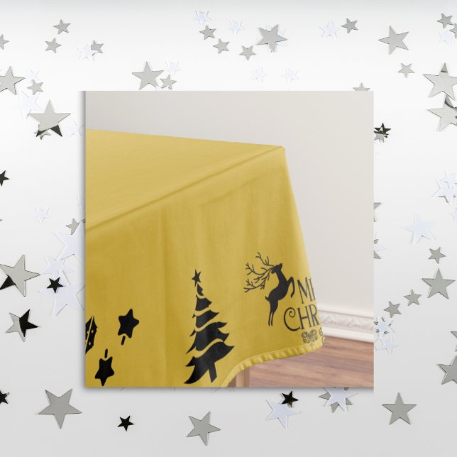 Nappe Noir sur or Joyeux Noël | Petite (Créateur téléchargé)
