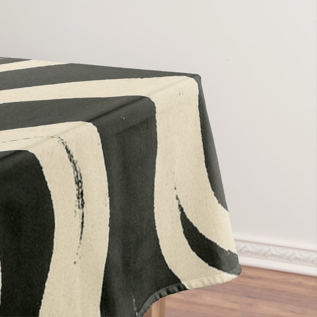 Nappe noire et crème Groovy Swirl (In Situ)