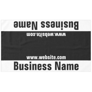 Nappe Nom commercial Modèle de texte noir et blanc