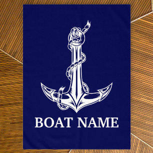 Nappe Nom du bateau de la corde d'Ancre nautique vintage