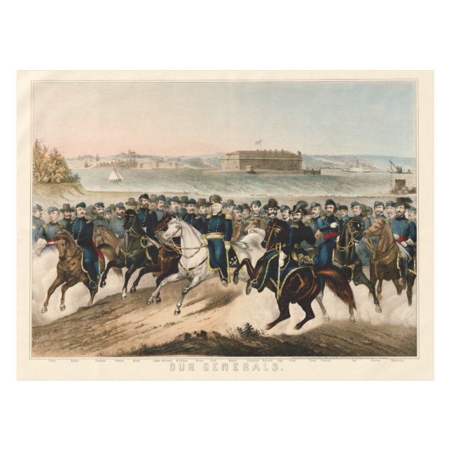 Nappe Nos généraux, restaurés Vintage 1864 Guerre civile (Devant (Horizontal))