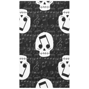 Nappe note de musique gothique yeux crâne macabre