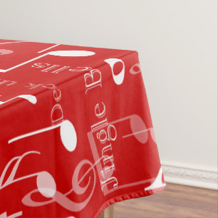 Nappe Notes et symboles musicaux, chants de Noël