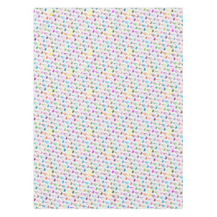Nappe Notes musicales colorées motif