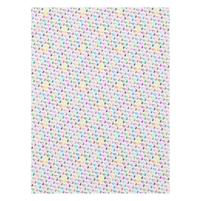 Nappe Notes musicales colorées motif (Devant)
