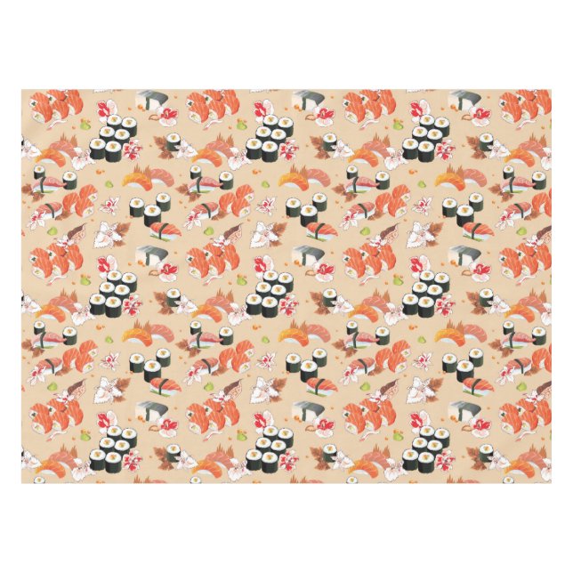 Nappe Nourriture japonaise : Motif 3 de sushi (Devant (Horizontal))