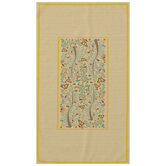 Nappe Nouveau Papillons et orangers 60" x 104" (Devant)