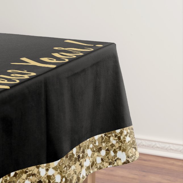 Nappe Nouvel An Sove Party, Noir et Or (In Situ)