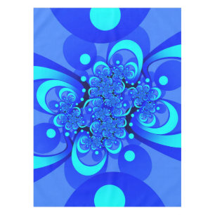 Nappe Nuances de bleu Art fractal abstrait moderne