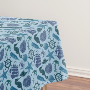 Nappe Nuances nautiques de motif bleu