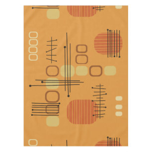 Nappe Ocre en tissu d'écorce Abstrait atomique