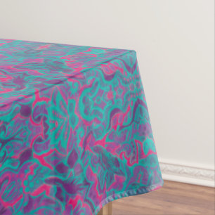 Nappe Oiseaux Arabesque Bohème Turquoise Purple Fuchsia