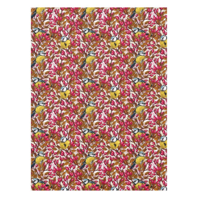 Nappe Oiseaux et hanches roses de chien (Devant)
