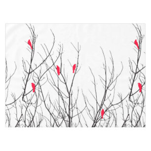 Nappe Oiseaux rouges lumineux artistiques sur des