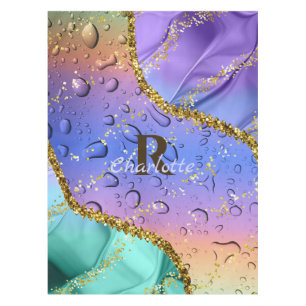 Nappe Ombre violet, bleu d'Aqua et vert émeraude
