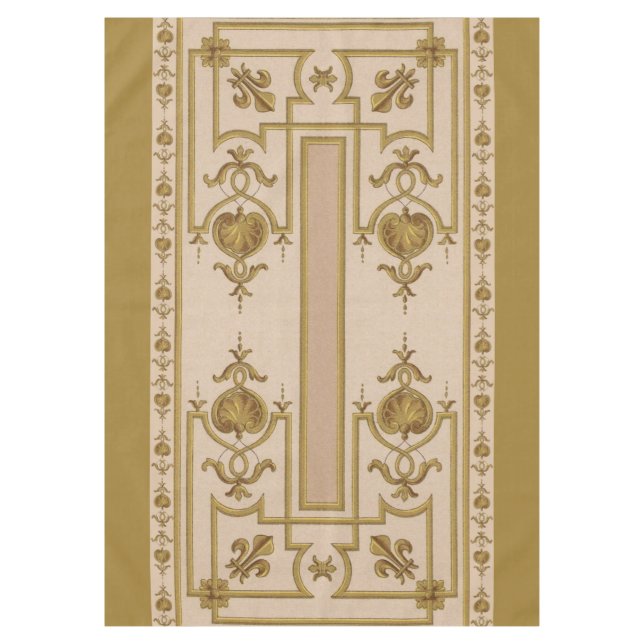 Nappe opulent imprimé baroque d'or (Devant)
