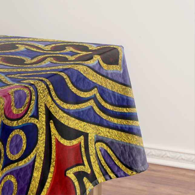 Nappe Or de mandala de relief sur le cuir de Faux (In Situ)