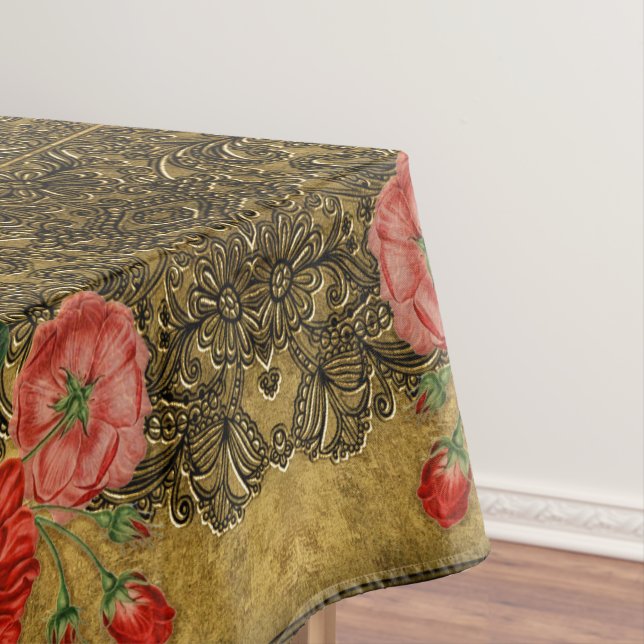 Nappe Or Floral Beau Motif élégant (In Situ)
