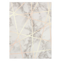 Or rose de joli poussin élégant et marbre blanc