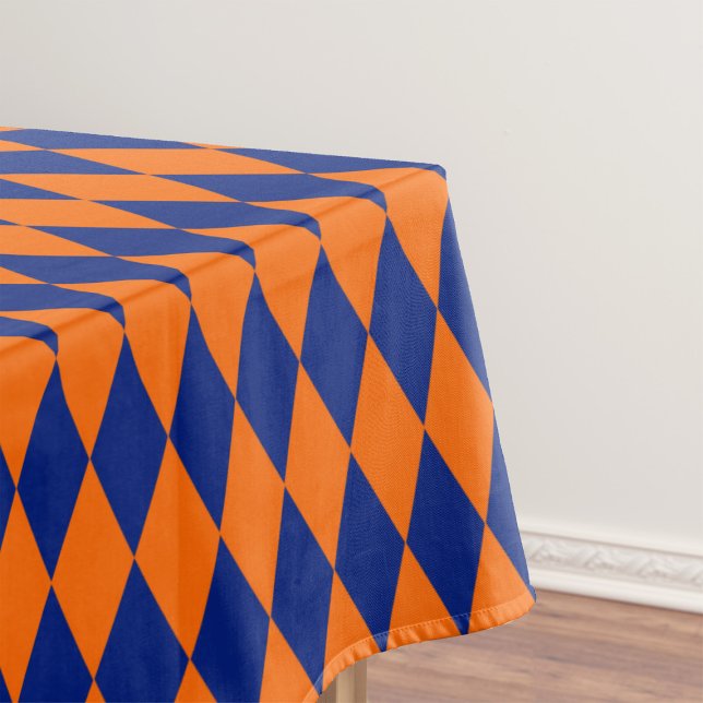 Nappe Orange and Blue Harlequin Checkered Design  (Créateur téléchargé)