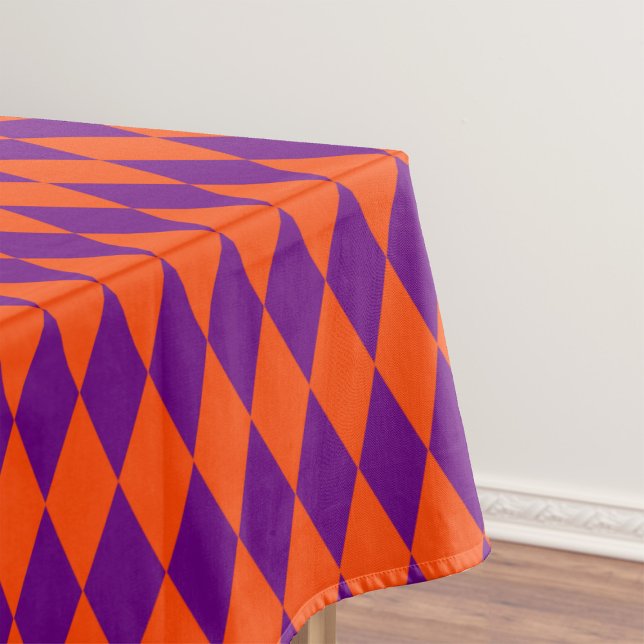 Nappe Orange and Purple Harlequin Checkered Design  (Créateur téléchargé)