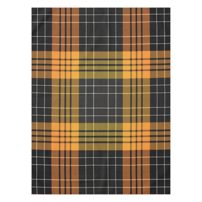 Nappe Orange Black Halloween Plaid (Devant)