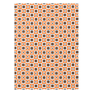 Nappe Orange Black White Checkered Squares Pattern