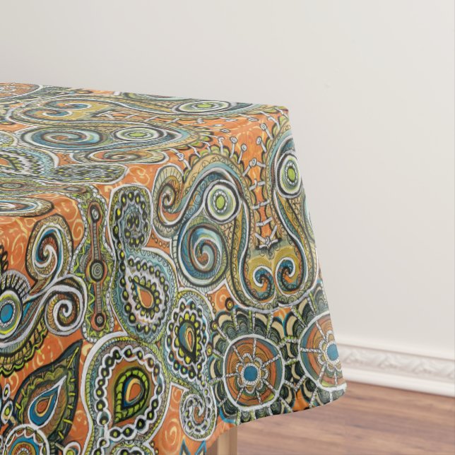 nappe orange de Paisley (In Situ)