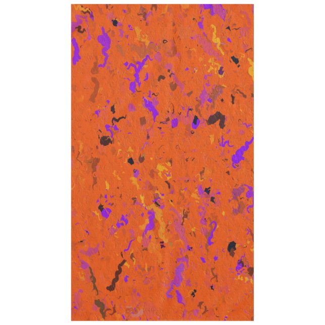 Nappe Orange, jaune, Purple and Black Abstract (Devant)