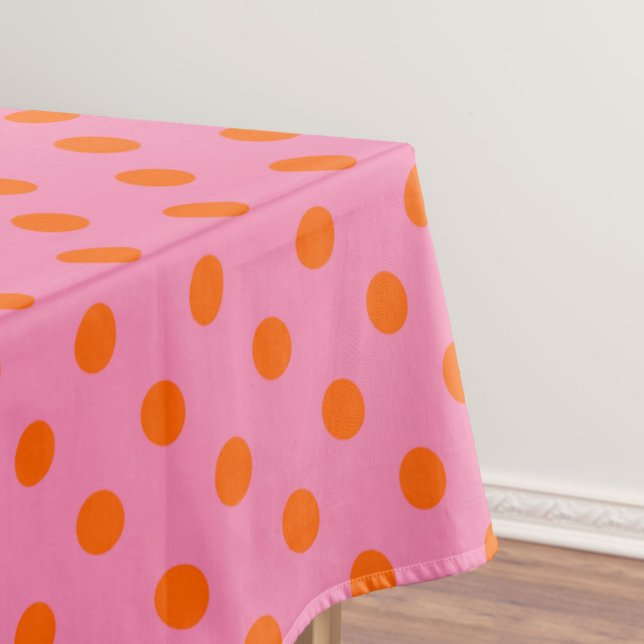 Nappe Orange On Rose Pois Design Motif (Créateur téléchargé)