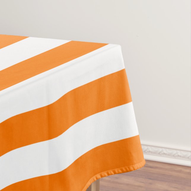 Nappe Orange White Stripes Motif de Décor de fête gaie (In Situ)