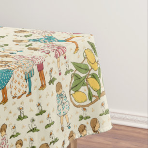 Nappe Oranges vintages et citrons Nursery Rhyme Motif