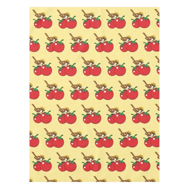 Nappe Organic lover Sparrow Eating Red Tomato (Devant)