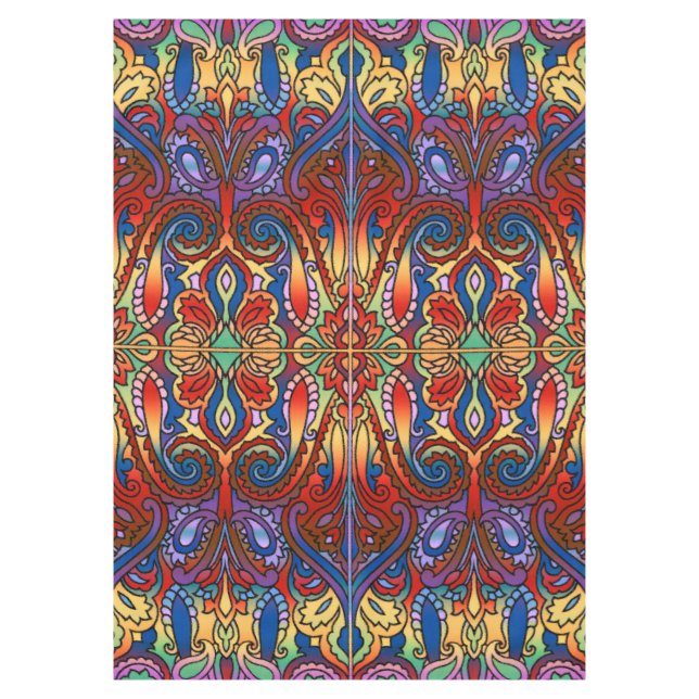 Nappe Oriental Motif Aquarelle I + vos idées (Devant)