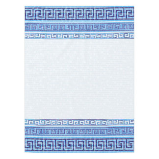 Nappe Ornement en mosaïque grecque - Tons de bleu