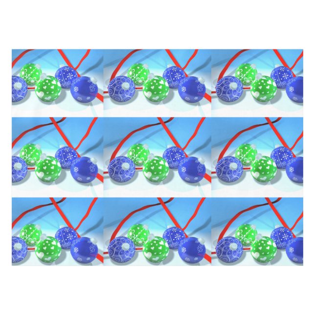 Nappe Ornements de Noël (Devant (Horizontal))