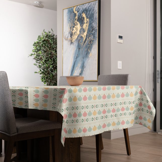 Nappe Ornements de Noël pastel (Créateur téléchargé)