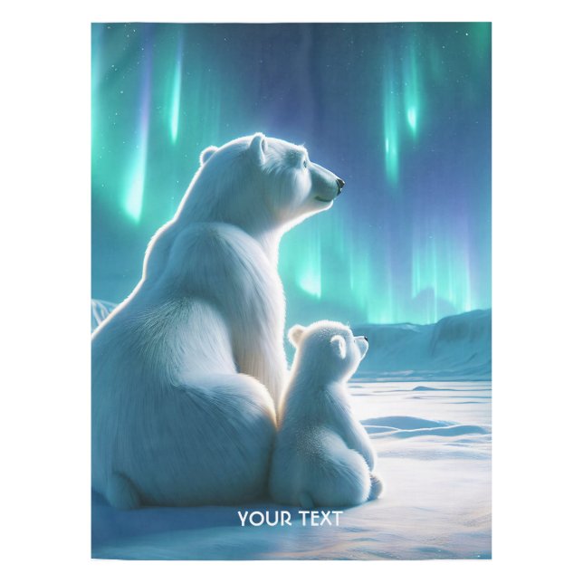 Nappe Ours mignons Imaginaire Aurora Borealis (Devant)