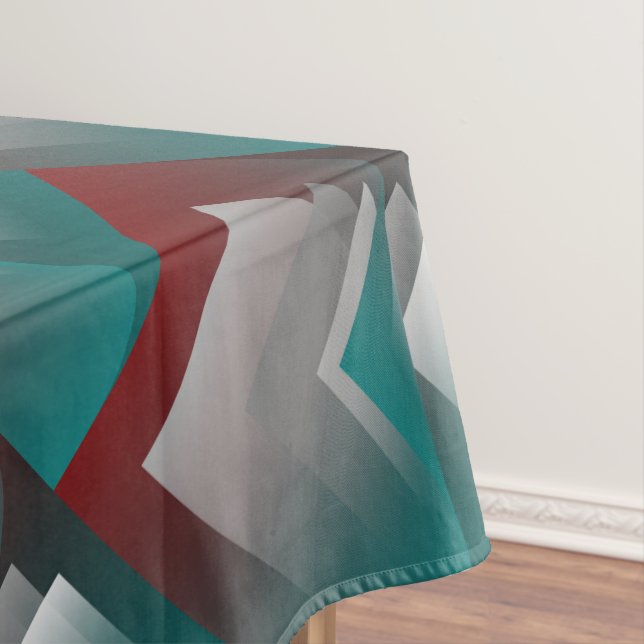 Nappe Pages turquoises en gris bordeaux (In Situ)