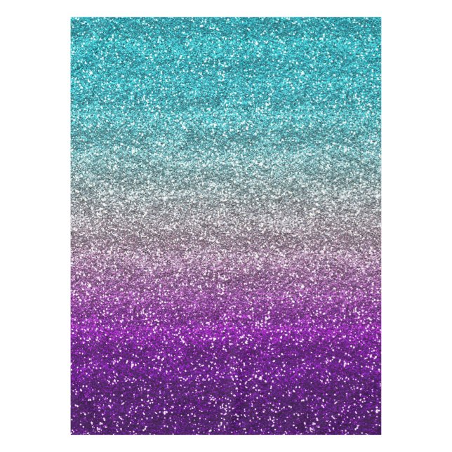 Nappe Paillettes dégradé bleu, gris et violet (Devant)