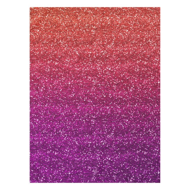 Nappe Paillettes dégradé orange et violet scintillant (Devant)